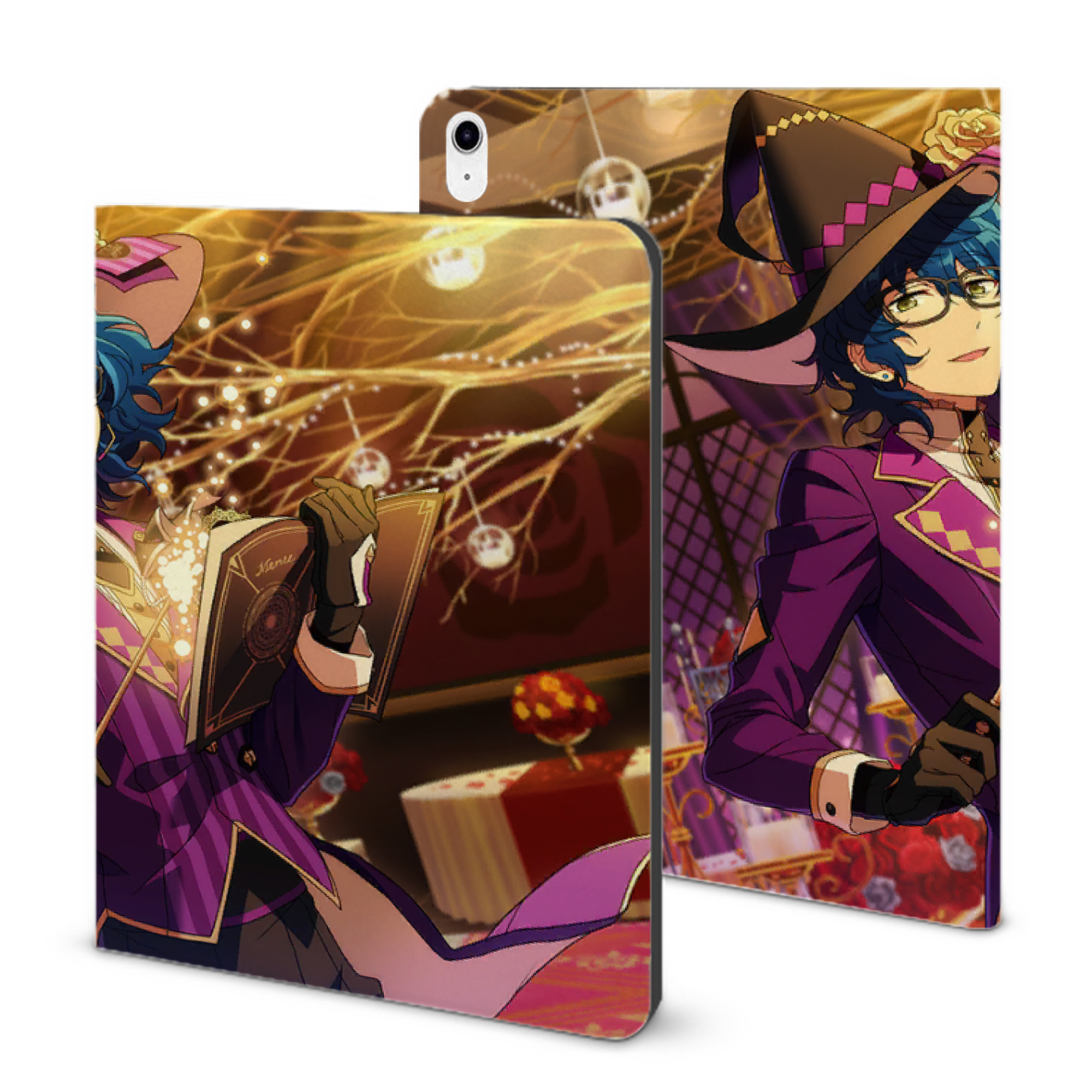 （画像用） あんさんぶるスターズ! Ensemble Stars IPad ケース ブック型 PUレザー TPU 耐衝撃 軽量 薄型 ペン収納なし 全面保護 IPad 各モデル対応